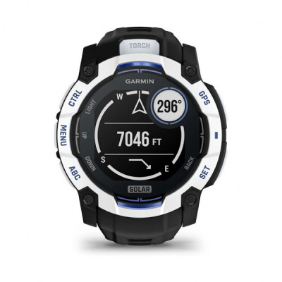 Смарт-годинник Garmin Instinct 3, 50mm, Solar, Whitestone with Black Band, GPS смарт-годинник (010-02935-03)