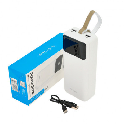 Батарея універсальна ACL 30000mAh, TypeC + Micro, White (PW-88W)
