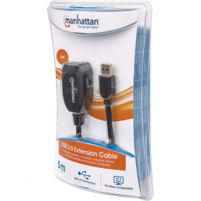 Дата кабель USB 3.0 AM/AF 5.0m active Manhattan Intracom (150712)