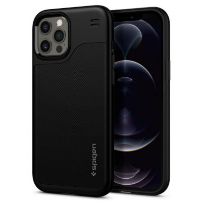 Чохол до мобільного телефона Spigen iPhone 12 / 12 Pro Hybrid NX, Matte Black (ACS01519)