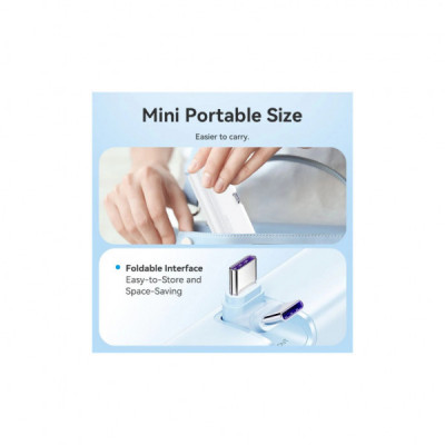 Батарея універсальна VENTION 4800mAh 22,5W PD, USB-C In/Out, LED display, with built-in USB-C cable White (FHQW0)