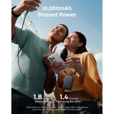 Батарея універсальна Anker 10000mAh Nano 45W Built-In USB-C Cable Black (A1638H11) Батарея універсальна Anker 10000mAh Nano 45W Built-In USB-C Cable Black (A1638H11)