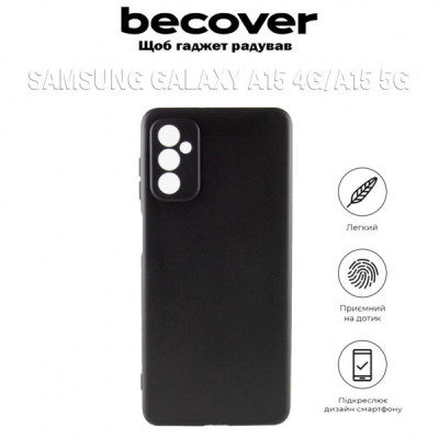 Чохол до мобільного телефона BeCover Samsung Galaxy A15 4G SM-A155/A15 5G SM-A156 Black (710738) Чохол до мобільного телефона BeCover Samsung Galaxy A15 4G SM-A155/A15 5G SM-A156 Black (710738)
