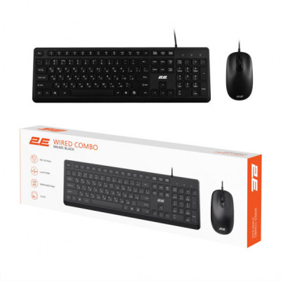 Комплект 2E MK405 USB UA Black (2E-MK405UBK_UA)