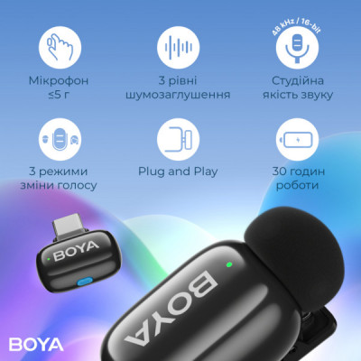 Мікрофон Boya mini-16 Type-C Black (mini-16) Мікрофон Boya mini-16 Type-C Black (mini-16)