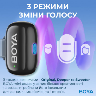 Мікрофон Boya mini-16 Type-C Black (mini-16) Мікрофон Boya mini-16 Type-C Black (mini-16)