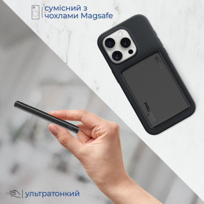 Батарея універсальна Promate 5000mAh MagSafe/15W (blade-5.black)