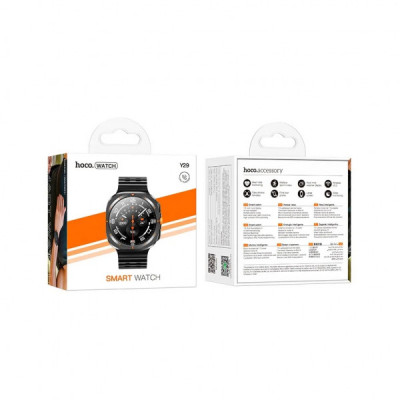 Смарт-годинник HOCO Y29 Smart sports watch (call version) Black (6942007648516)
