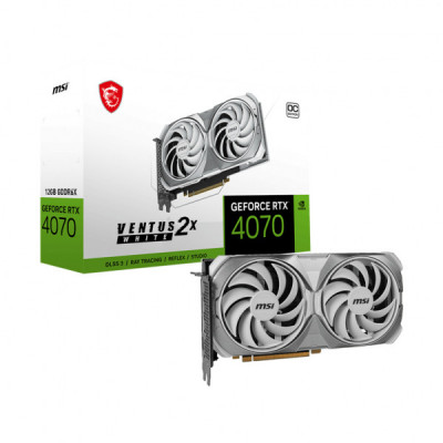 Відеокарта MSI GeForce RTX4070 12Gb VENTUS 2X WHITE OC (RTX 4070 VENTUS 2X WHITE 12G OC)