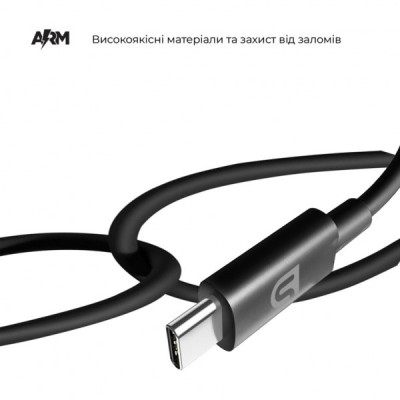 Дата кабель USB-C to USB-C 1.2.0m ABMM093BL black Armorstandart (ARM64371)