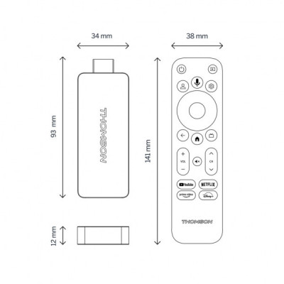 Медіаплеєр THOMSON Streaming Stick 140 4K UHD (223490)