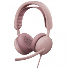 Навушники Logitech Zone Wired 2 USB Rose (981-001620)