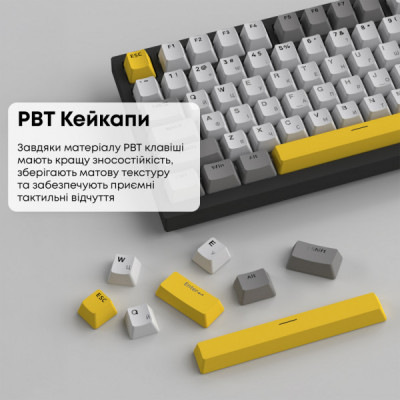 Клавіатура Ajazz AK820 Sea Salt Switch RGB USB-C UA Black (AK820-SS-BGY)
