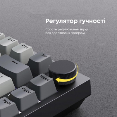 Клавіатура Ajazz AK820 Sea Salt Switch RGB USB-C UA Black (AK820-SS-BGY)