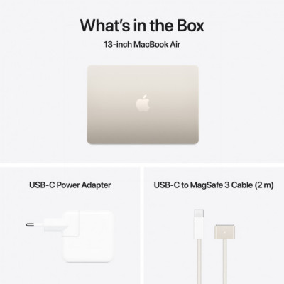Ноутбук Apple MacBook Air 13 M4 A3240 Starlight (MW103UA/A)