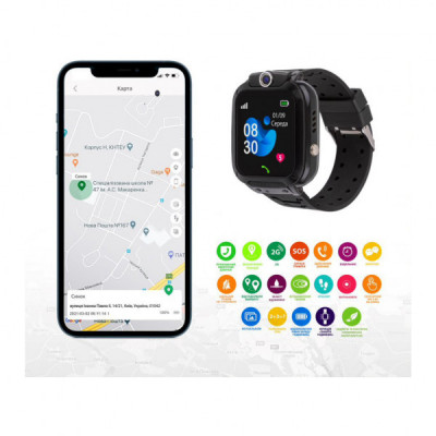 Смарт-годинник Amigo GO007 FLEXI GPS Black