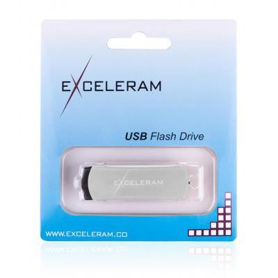 USB флеш накопичувач eXceleram 64GB P2 Series Silver/Black USB 2.0 (EXP2U2SIB64)