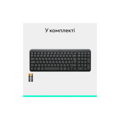 Клавіатура Logitech K250 Bluetooth/Wireless UA Graphite (920-013822)
