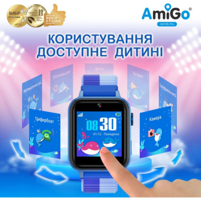 Смарт-годинник Amigo GO10S Pro WIFI Синій Смарт-годинник для дітей (1182492) Смарт-годинник Amigo GO10S Pro WIFI Синій Смарт-годинник для дітей (1182492)