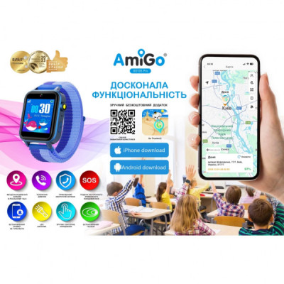 Смарт-годинник Amigo GO10S Pro WIFI Синій Смарт-годинник для дітей (1182492) Смарт-годинник Amigo GO10S Pro WIFI Синій Смарт-годинник для дітей (1182492)