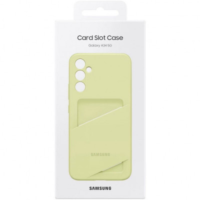 Чохол до мобільного телефона Samsung A34 Card Slot Case Lime (EF-OA346TGEGRU)