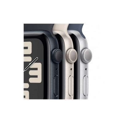 Смарт-годинник Apple Watch SE 2023 GPS 44mm Starlight Aluminium Case with Starlight Sport Band - S/M (MRE43QP/A)