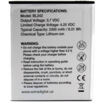 Акумуляторна батарея для телефону Extradigital Lenovo A6000 (A6-series / A3-series) 2300 mAh (BML6458)