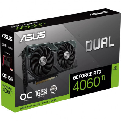 Відеокарта ASUS GeForce RTX4060Ti 16Gb DUAL OC (DUAL-RTX4060TI-O16G)