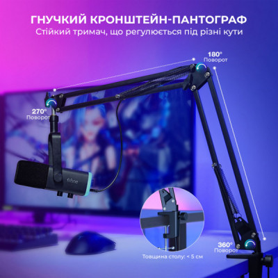 Мікрофон Fifine AM8T USB Black (AM8T)