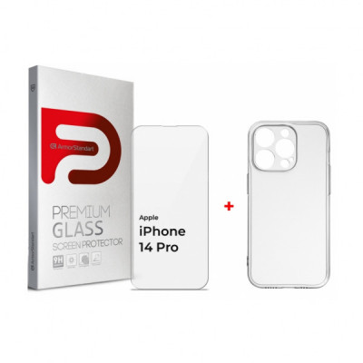 Чохол до мобільного телефона Armorstandart Apple iPhone 14 Pro (Clear glass + Air Series Case) (ARM66922)