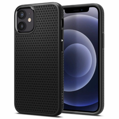 Чохол до мобільного телефона Spigen iPhone 12 mini Liquid Air, Matte Black (ACS01744)