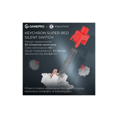 Клавіатура GamePro Asgard Yord Wireless/Bluetooth/USB UA Blue (MK266BL) Клавіатура GamePro Asgard Yord Wireless/Bluetooth/USB UA Blue (MK266BL)