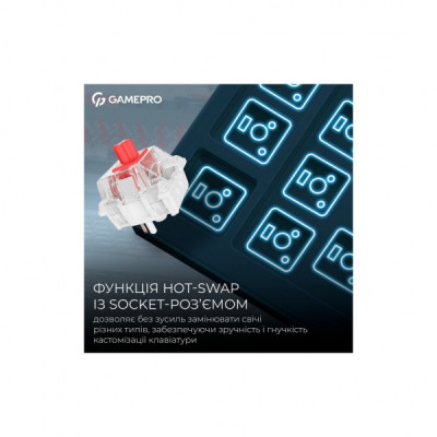 Клавіатура GamePro Asgard Yord Wireless/Bluetooth/USB UA Blue (MK266BL) Клавіатура GamePro Asgard Yord Wireless/Bluetooth/USB UA Blue (MK266BL)