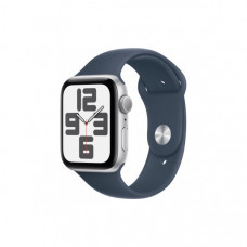 Смарт-годинник Apple Watch SE 2023 GPS 44mm Silver Aluminium Case with Storm Blue Sport Band - S/M (MREC3QP/A)