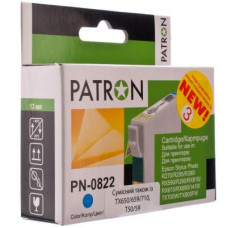 Картридж Patron для EPSON R270/290/390/RX590 CYAN (PN-0822) (CI-EPS-T08124-C3-PN)