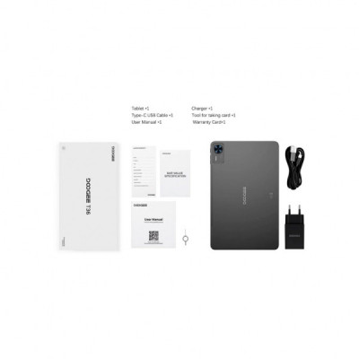 Планшет Doogee T36 12" 8/256Gb 4G (LTE) Urban Black (6923740246993)