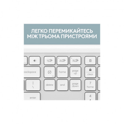 Клавіатура Logitech K950 Bluetooth/Wireless UA Off-White (920-012466)