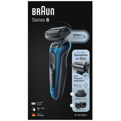 Електробритва Braun Series 6 61-B1500s BLUE / BLACK