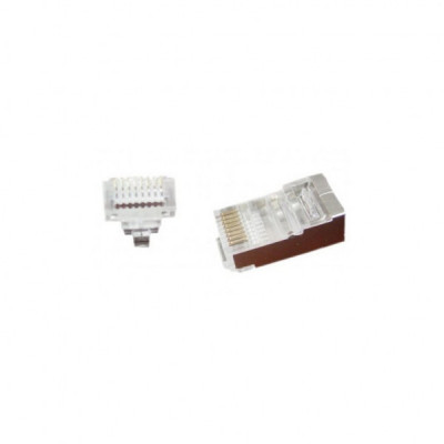 Конектор RJ45 cat.5e FTP 8P8C * 50 (наскрізні отв., позолоч. конт.) Cablexpert (LC-PTF-01/50)