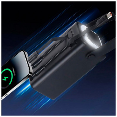 Батарея універсальна TheGeneral 20000mah Glim, 22.5W Fast Charge PD Lamp Black (40012919-01)