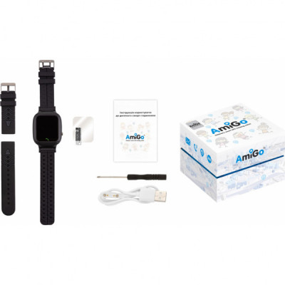 Смарт-годинник Amigo GO004 Splashproof Camera+LED Black