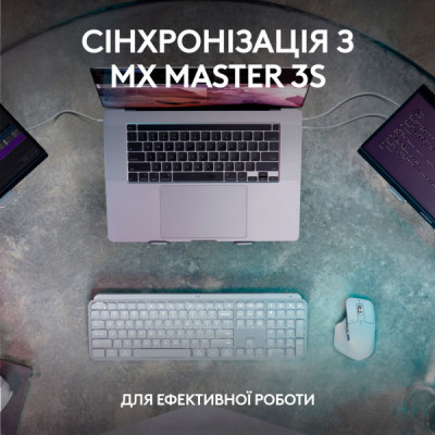 Клавіатура Logitech MX Keys S Plus Palmrest Wireless UA Graphite (920-011589)