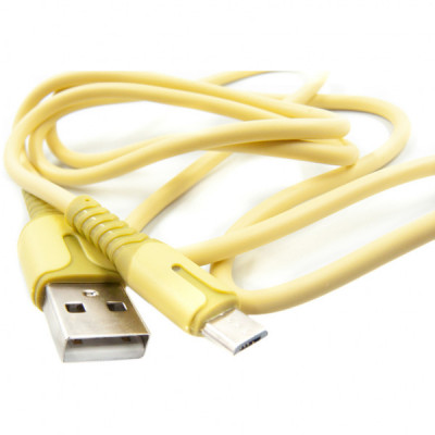 Дата кабель USB 2.0 AM to Micro 5P 1.0m yellow Dengos (PLS-M-IND-SOFT-YELLOW)