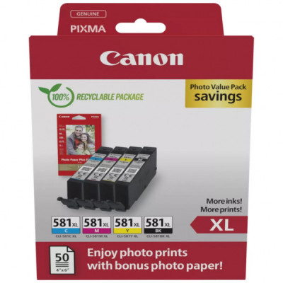 Картридж Canon CLI-581XL PBK,C,M,Y,GY (2052C006)