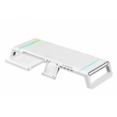 Підставка до монітора 2E GAMING, USB hub, backlight / RGB, White (2E-CPG-007-WT)