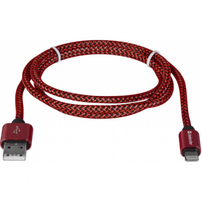 Дата кабель USB 2.0 AM to Lightning 1.0m ACH01-03T PRO Red Defender (87807)