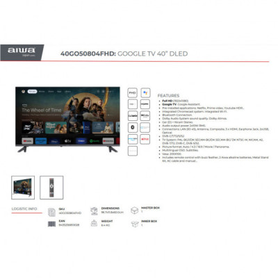 Телевізор AIWA 40GO50804FHD