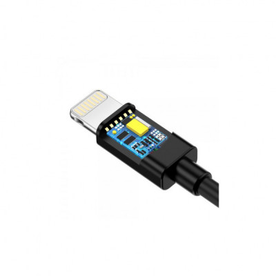 Дата кабель USB 2.0 AM to Lightning 1.2m 2.1A MFI Black Choetech (IP0026-BK)