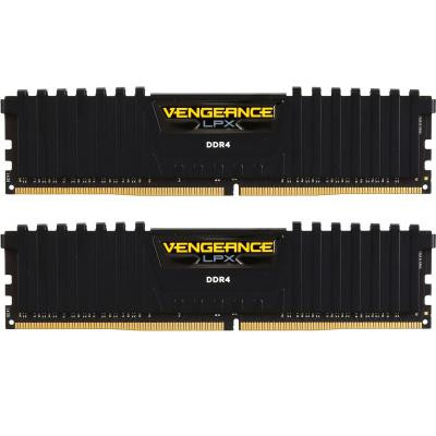 Модуль пам'яті для комп'ютера DDR4 16GB (2x8GB) 2400 MHz Vengeance LPX Black Corsair (CMK16GX4M2A2400C16)