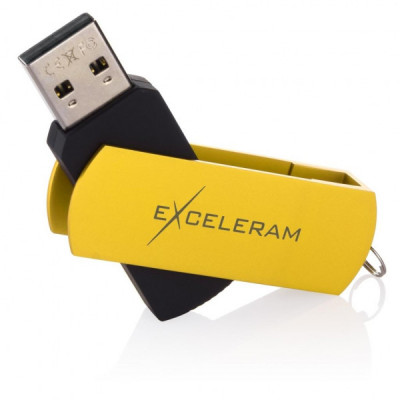 USB флеш накопичувач eXceleram 64GB P2 Series Yellow2/Black USB 2.0 (EXP2U2Y2B64)